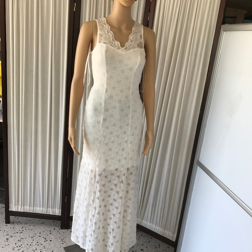 Monteau Ivory Lace Dress Size XS